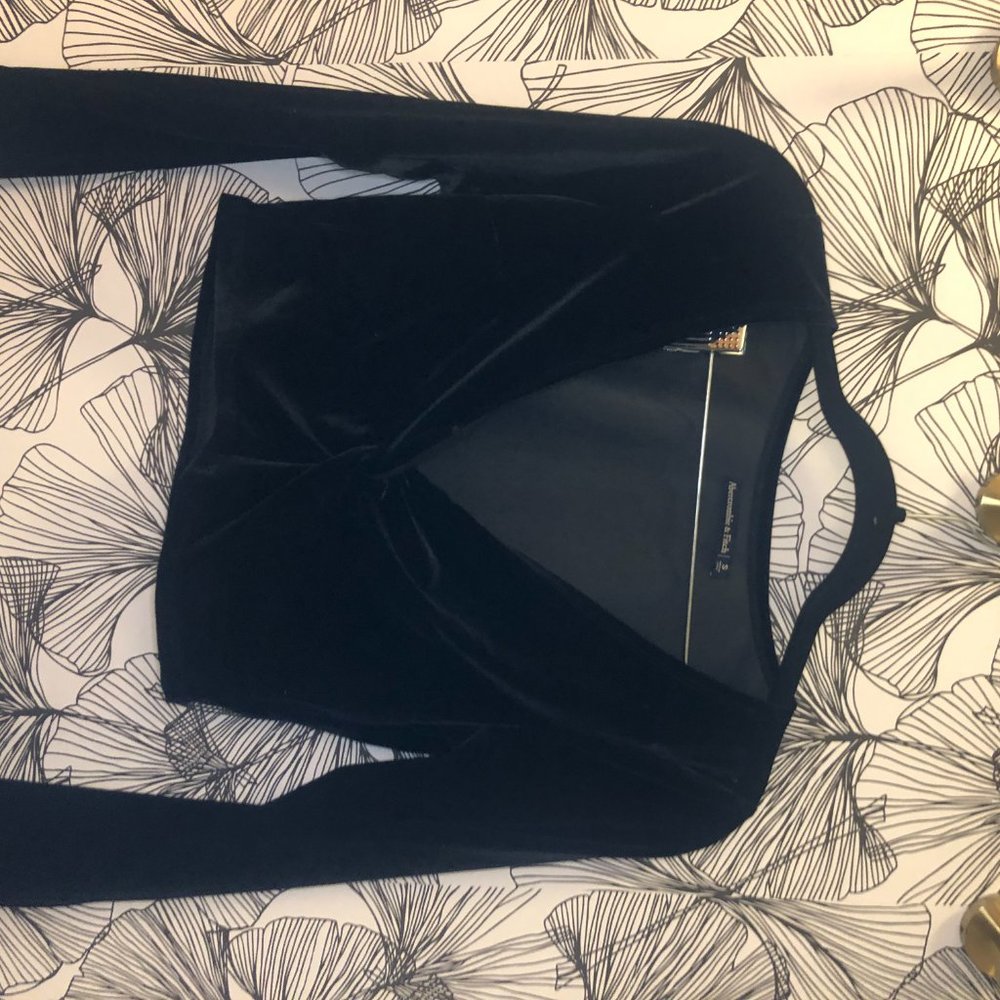 Abercrombie Velvet Long Sleeve Top